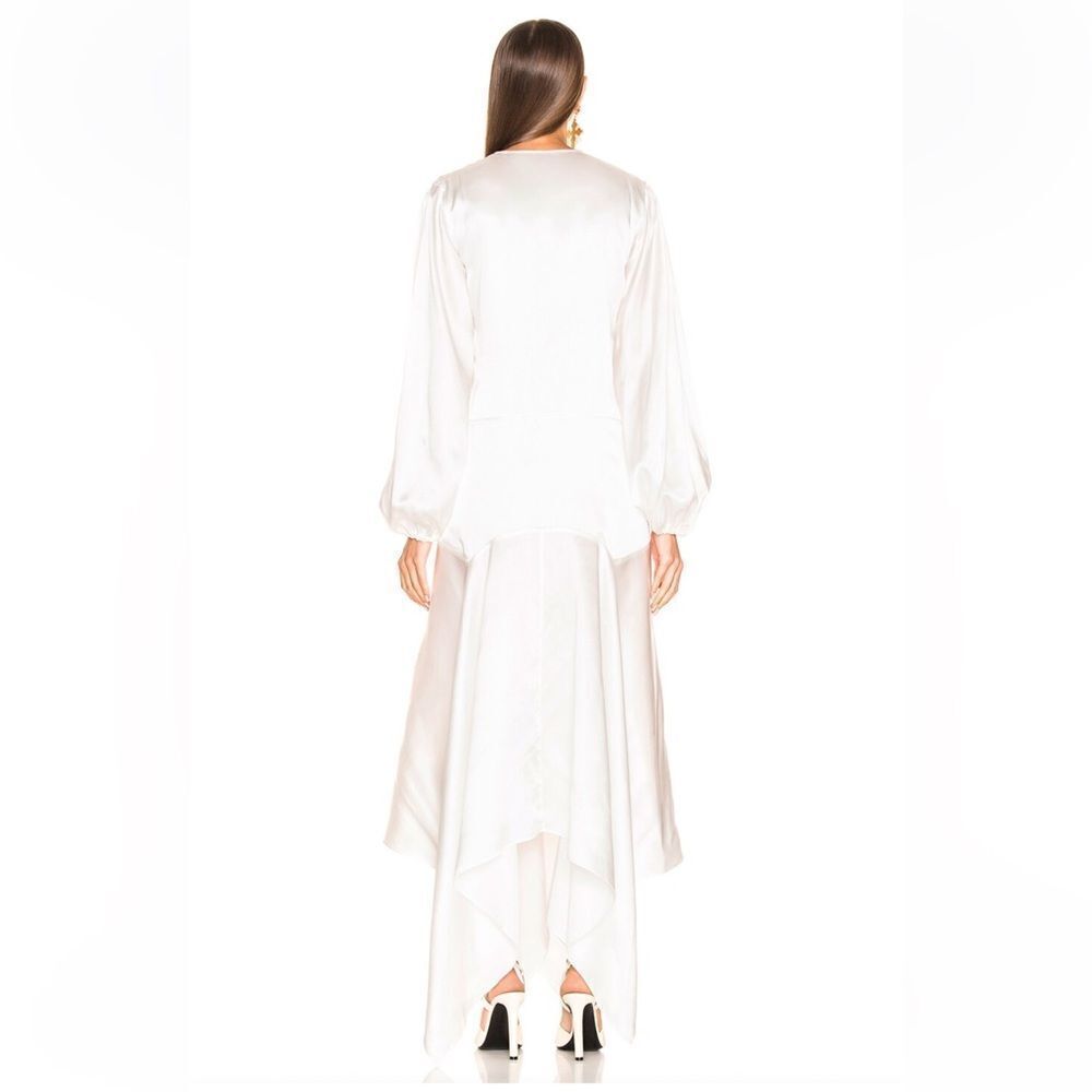 MARQUES' ALMEIDA embroidered silk maxi dress White flapper bridal $1300 NWT S - Picture 2 of 16